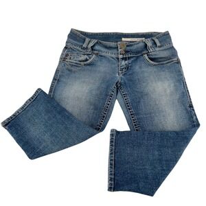DKNY Jeans Y2K Baddie Vintage Low Rise Cropped Denim Pants Size 7 Mall Girl